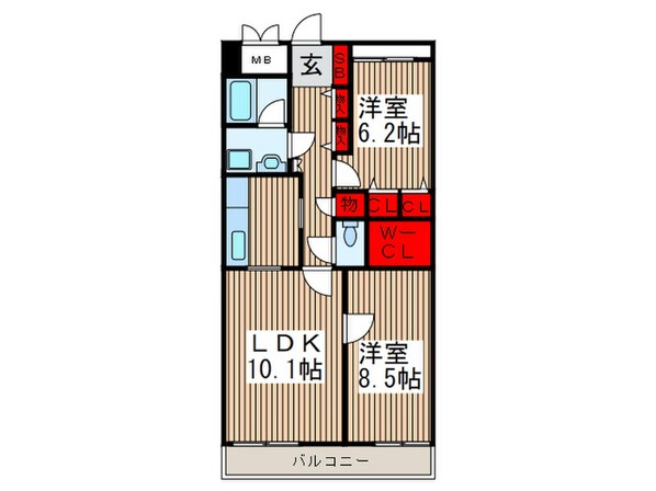 ビラ桜の物件間取画像